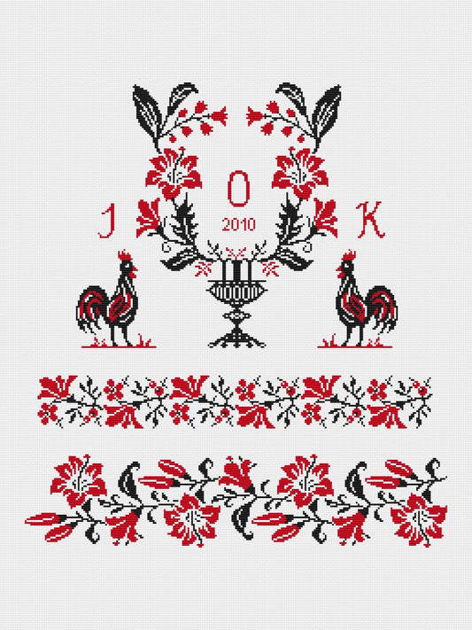 Wedding Rushnyk - cross stitch pattern