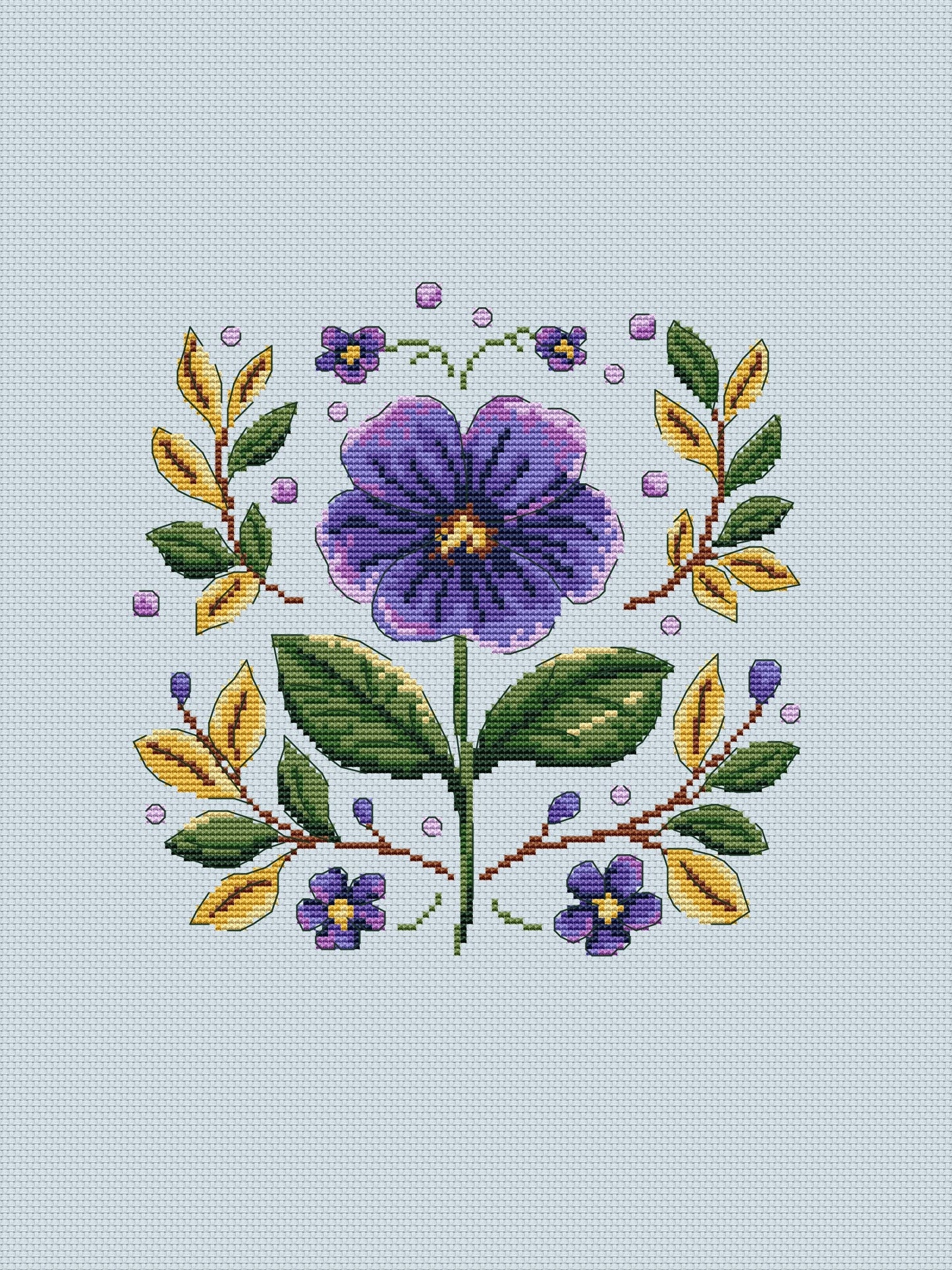 garden flower cross stitch
