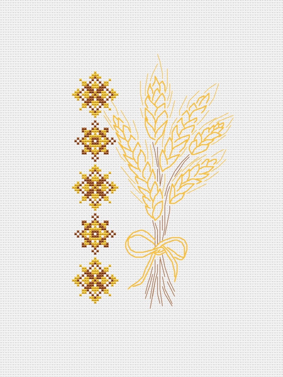 wheat cross stitch pattern
