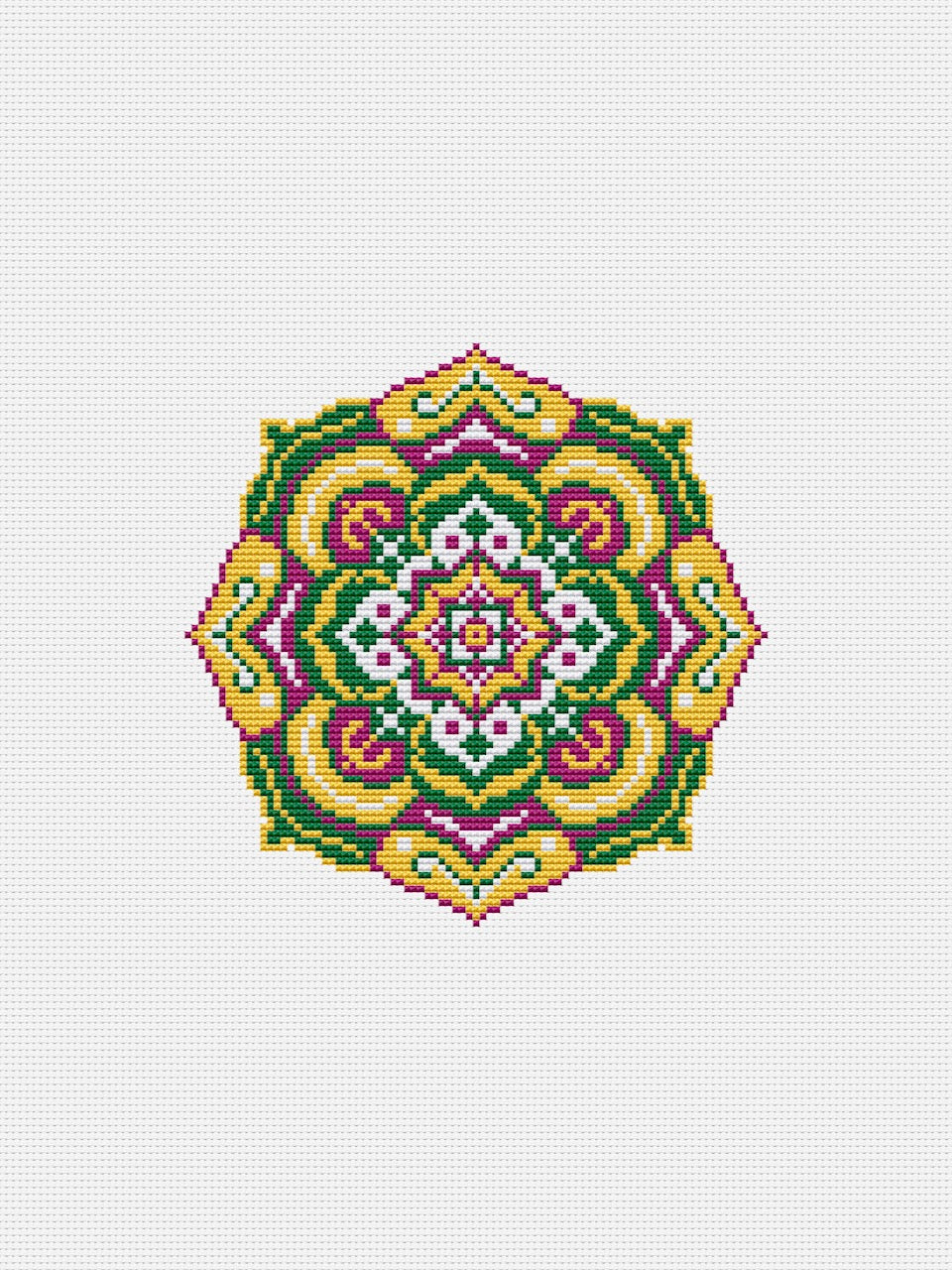 Mandala cross stitch pattern