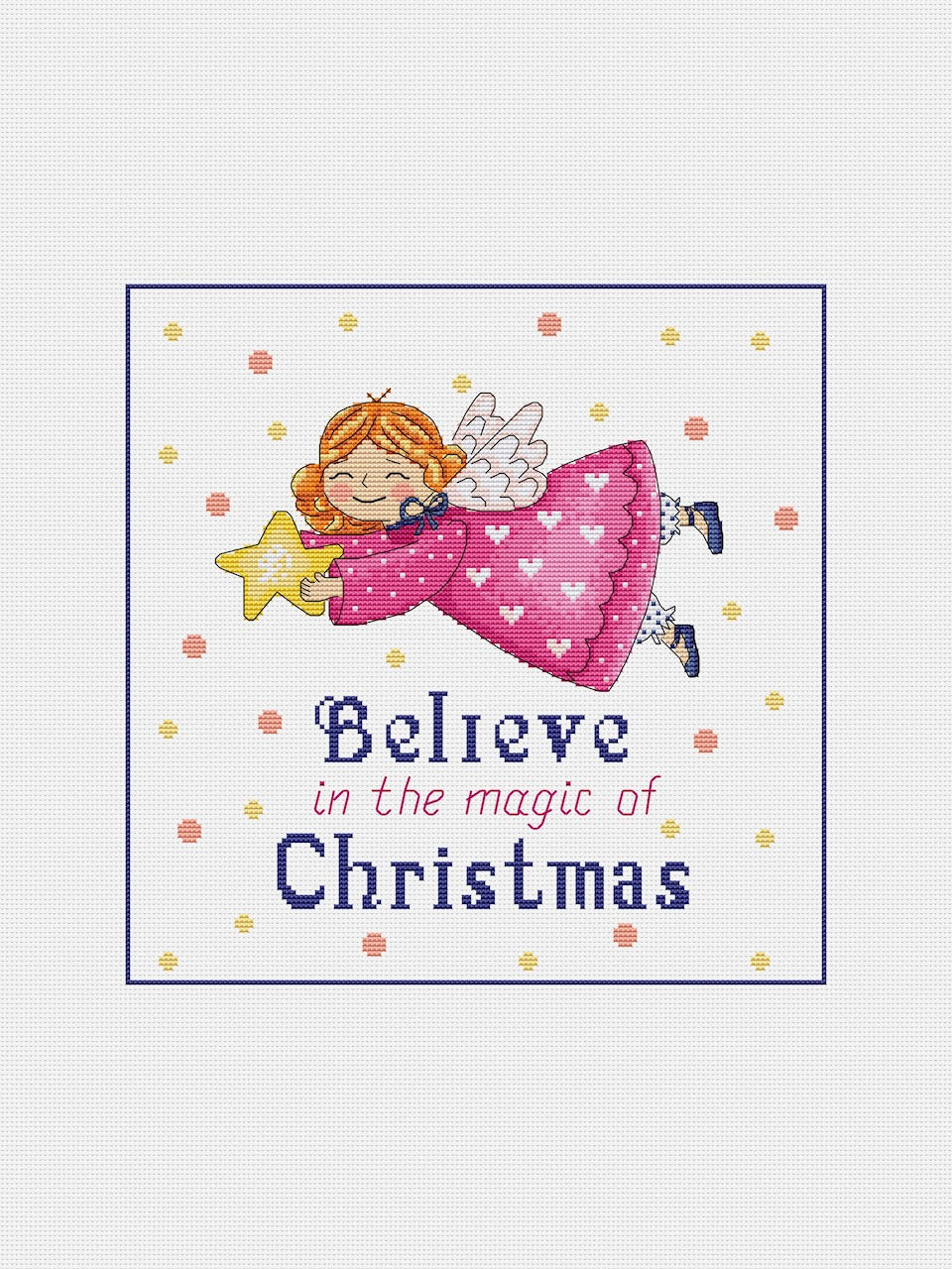Christmas angel cross stitch pattern