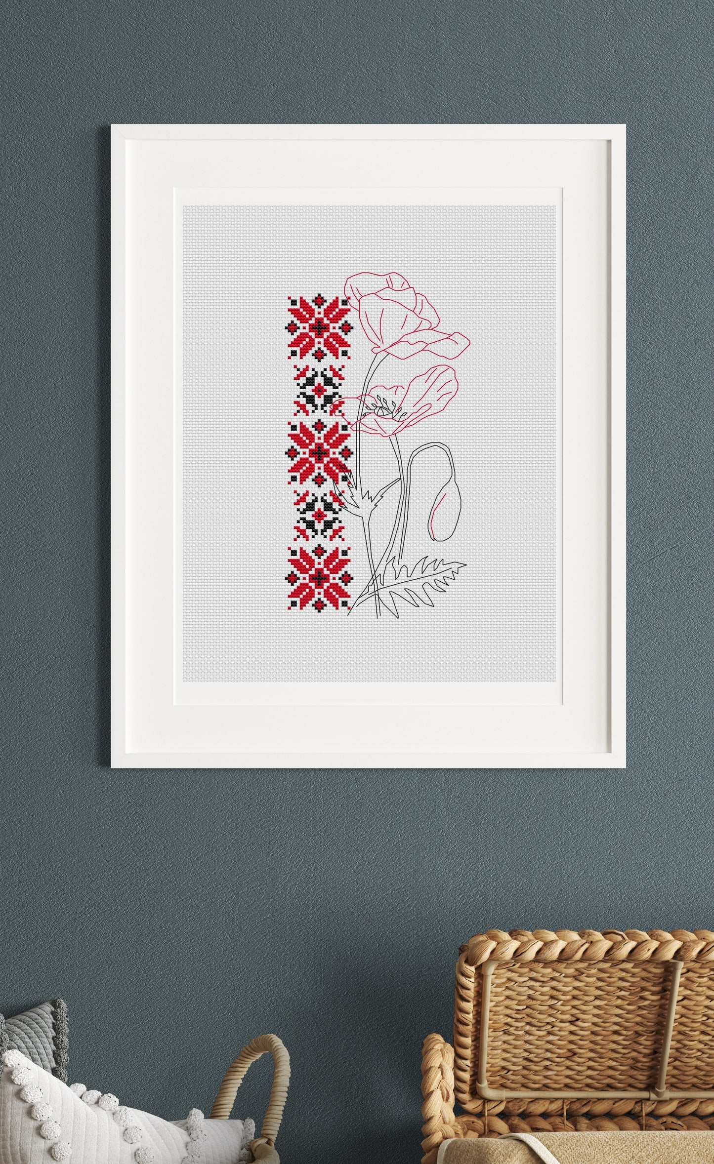Ukrainian ornament cross stitch pattern