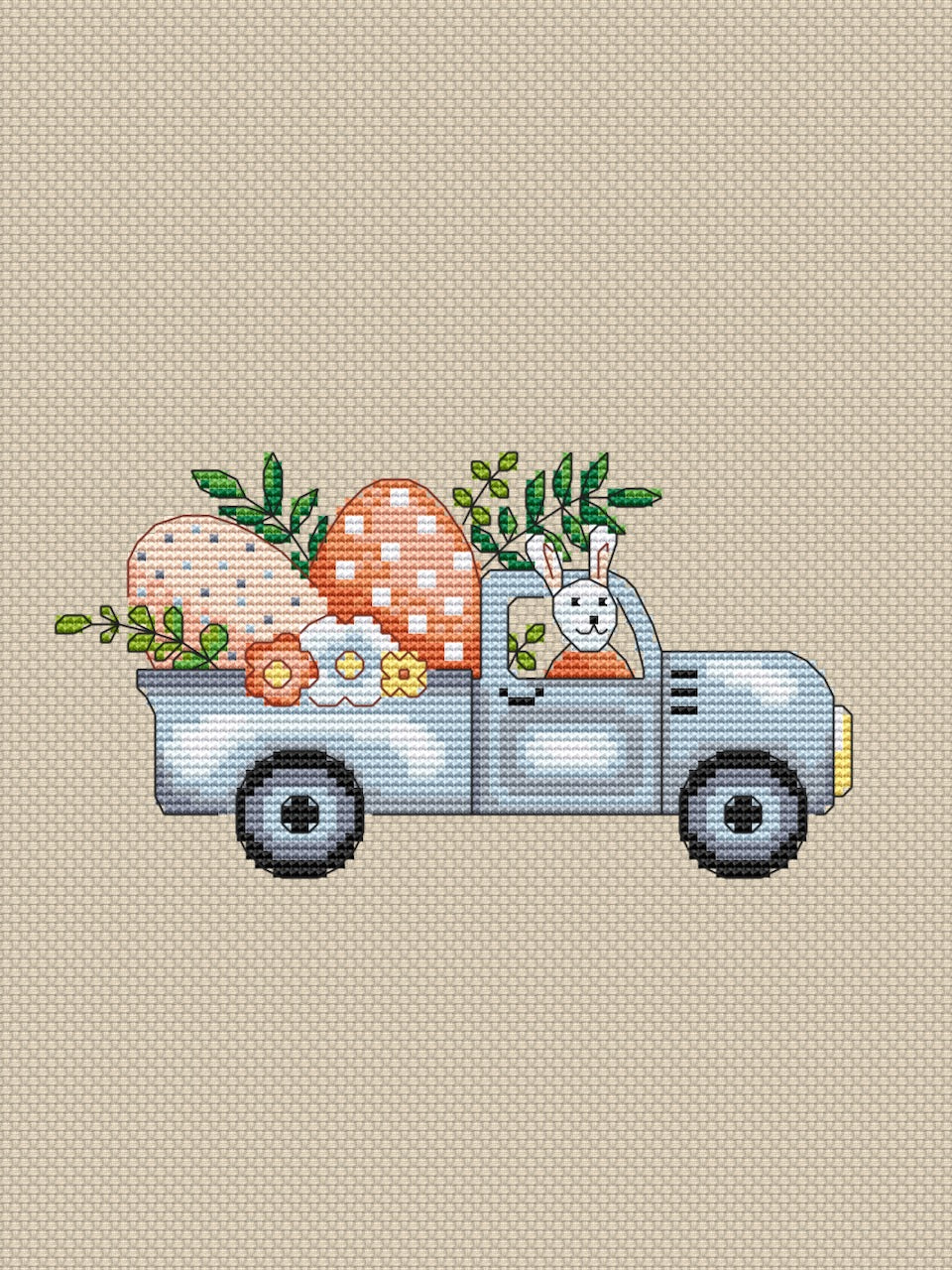 funny bunny cross stitch pattern