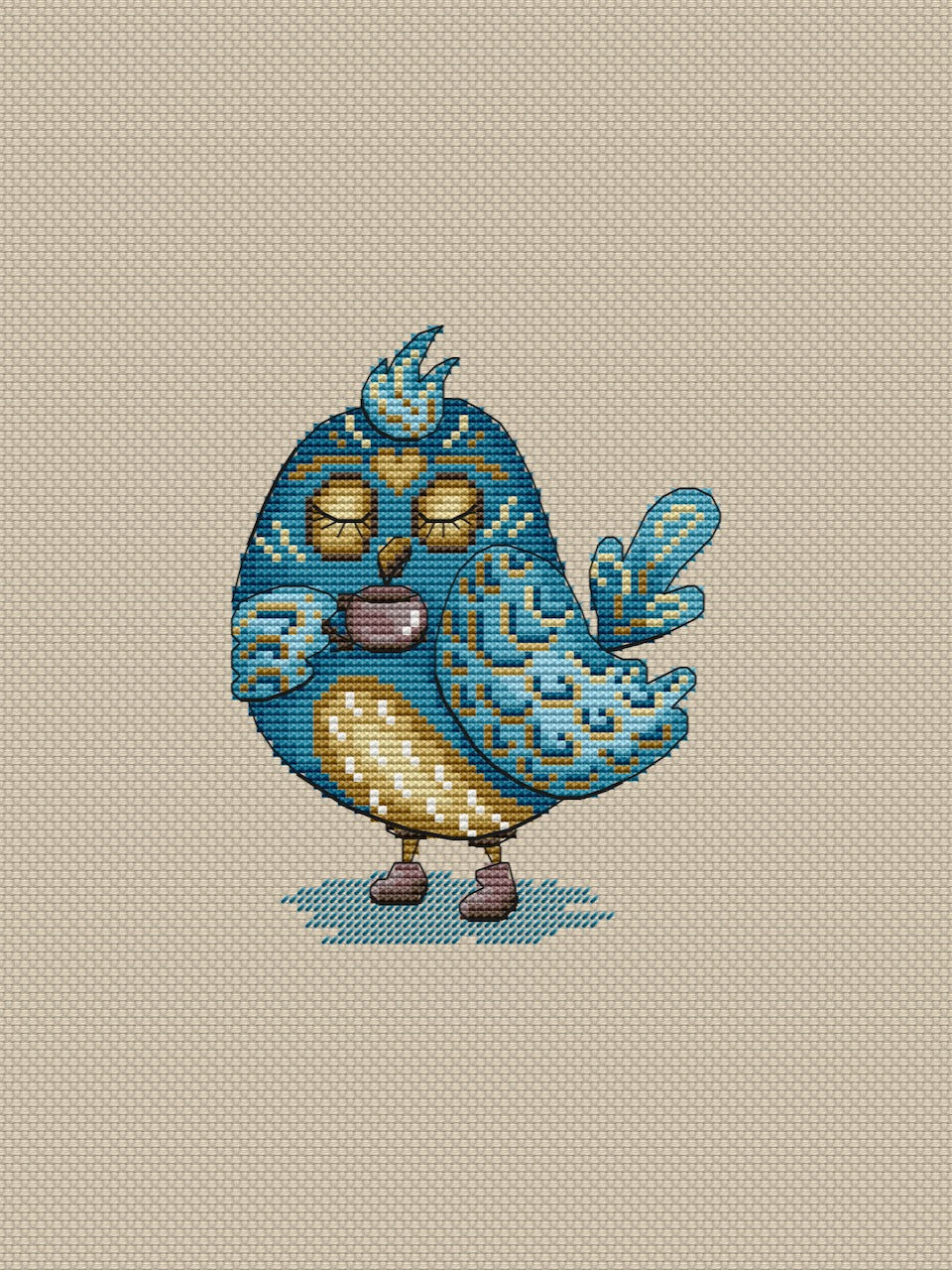 bird cross stitch pattern
