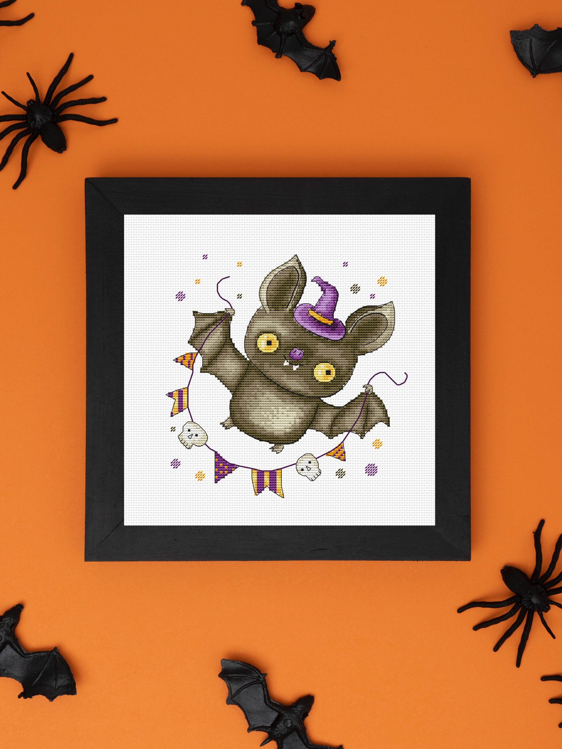 cute bat cross stitch pattern -2