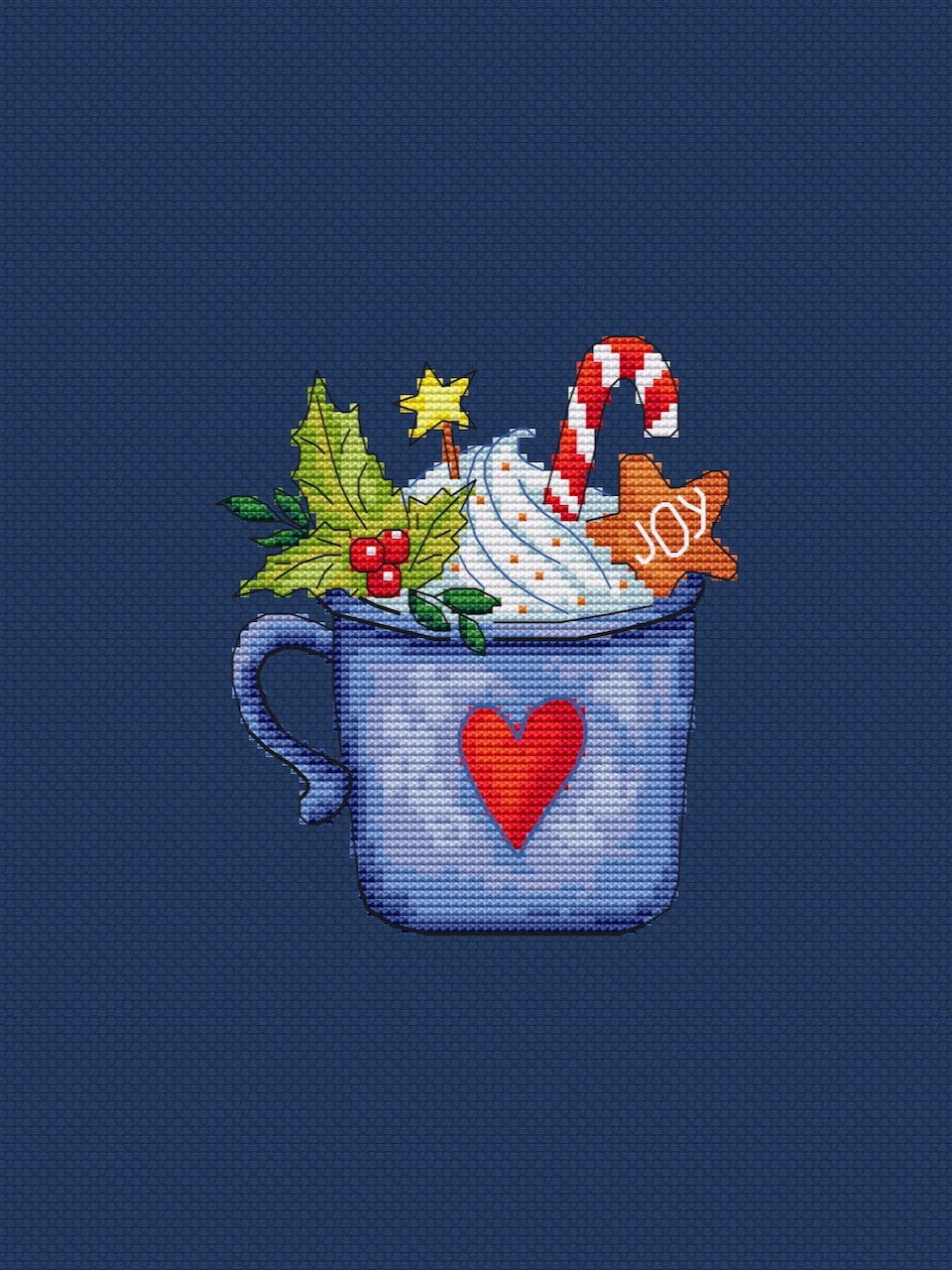 Christmas Cap embroidery dark fabric