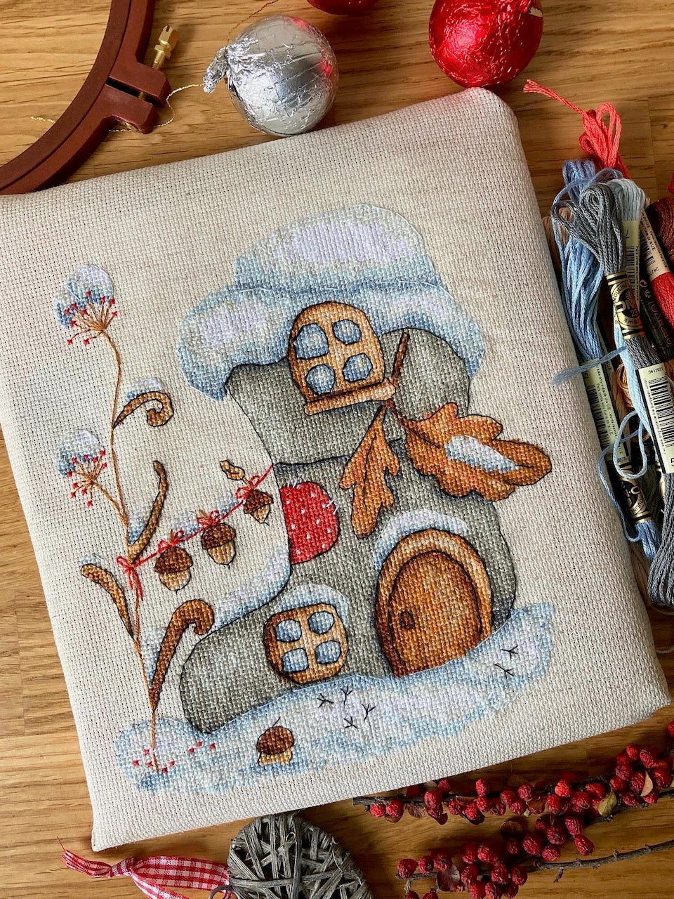 Christmas sock cross stitch pattern-2