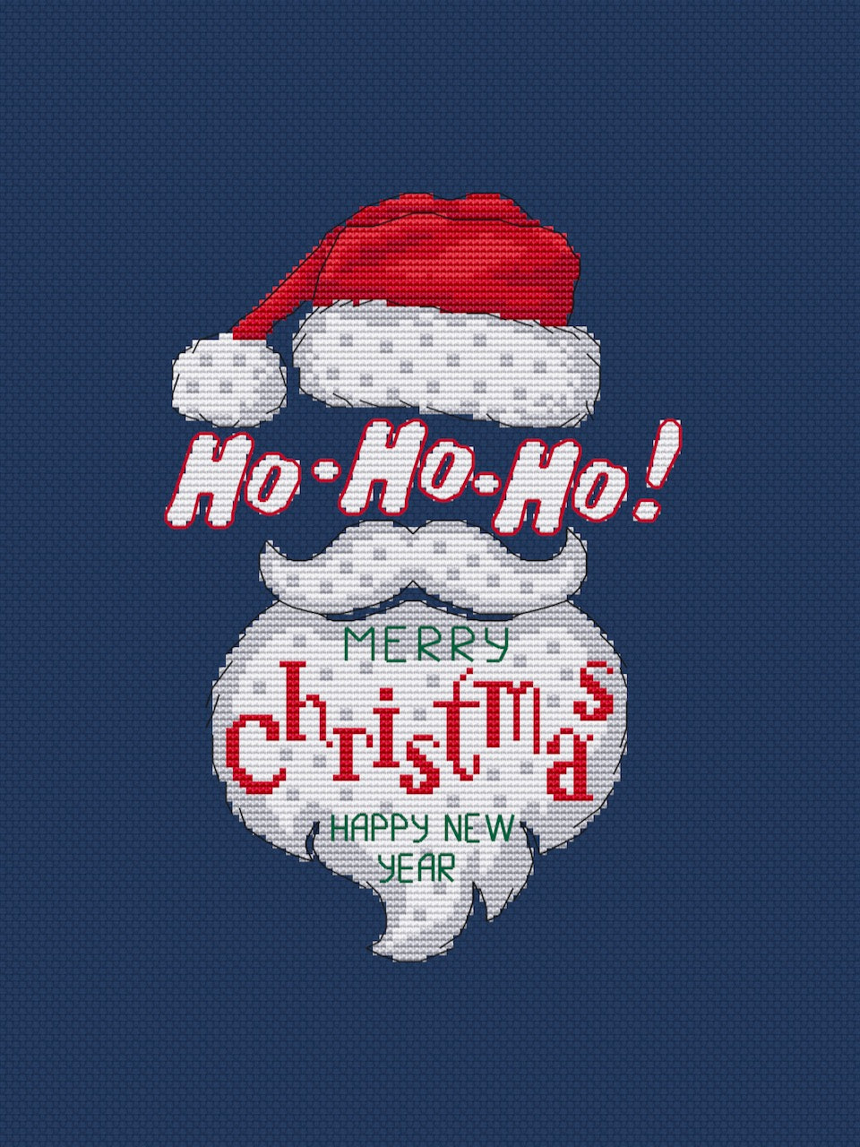 HO-HO-HO counted cross Christmas chart