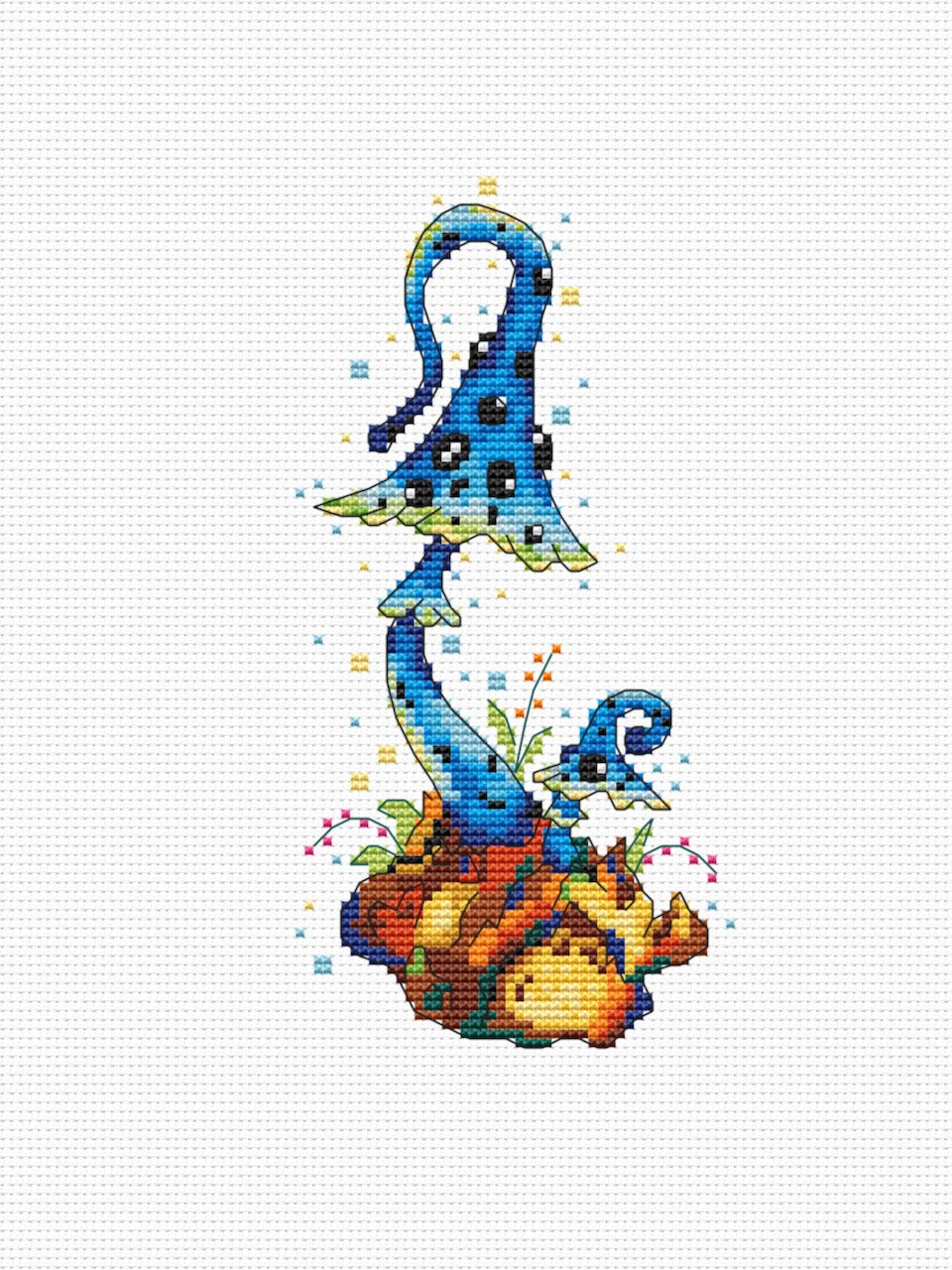 mushroom  cross stitch pattern