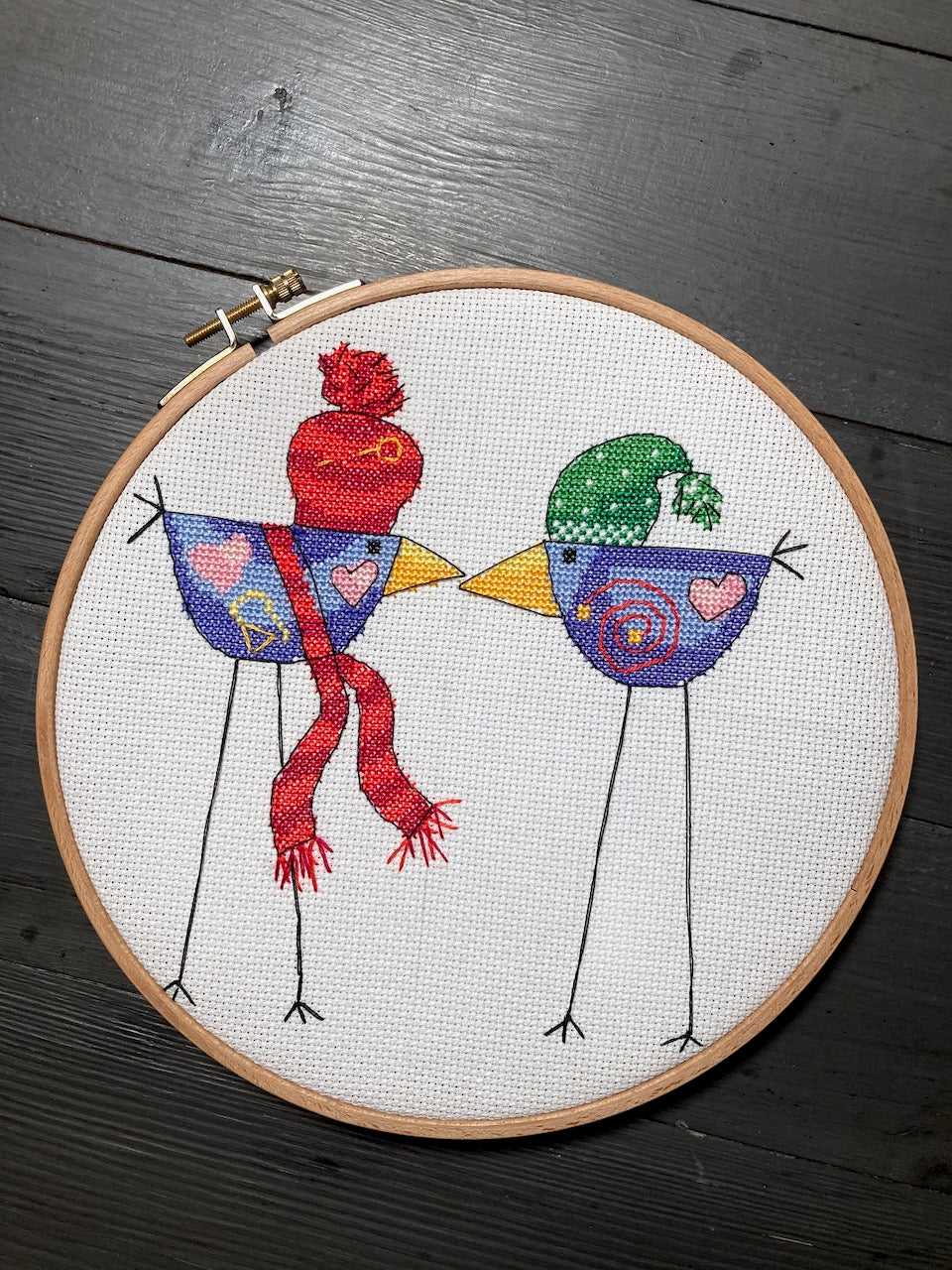 nordic birds free stitch pattern finish-5