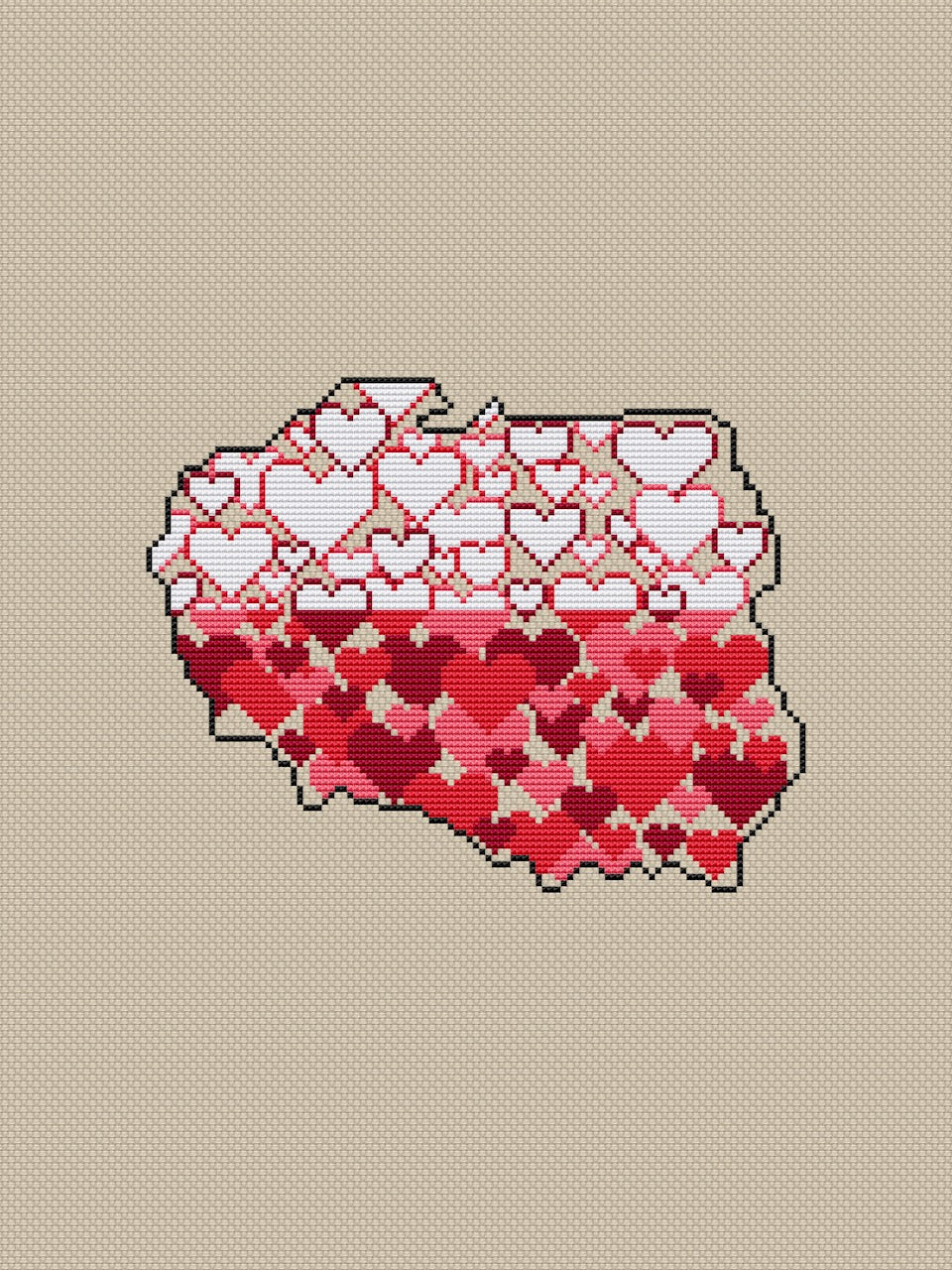 Poland cross stitch pattern