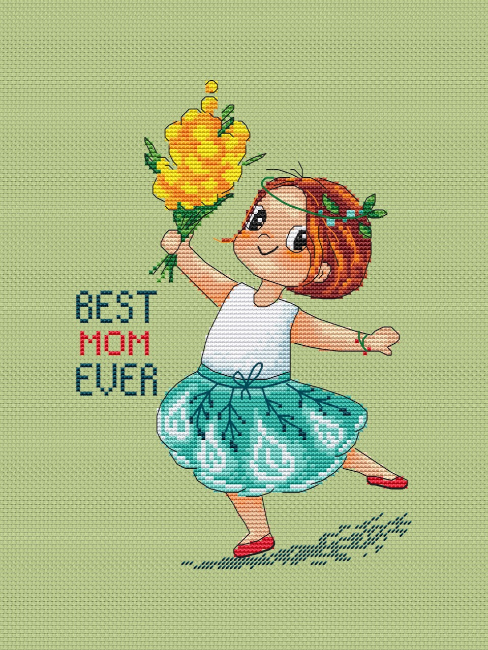 mother day cross stitch pattern-2