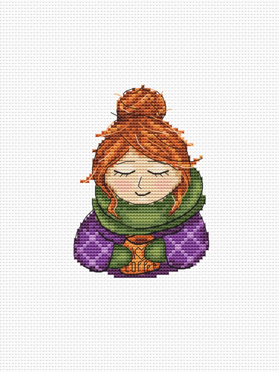 girl cross stitch pattern