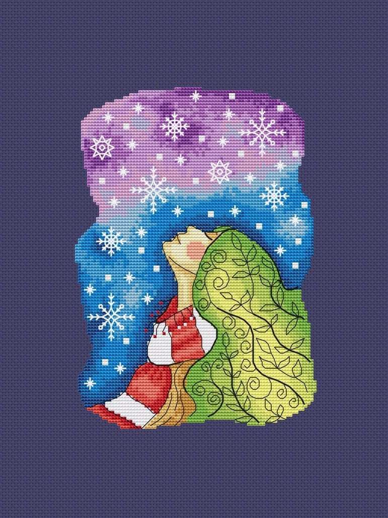 Magic girl cross stitch pattern