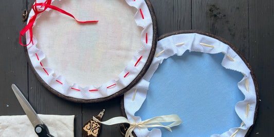 Beautiful embroidery design in a hoop