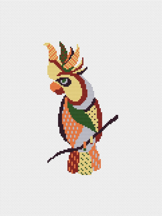 Parrot cross stitch pattern