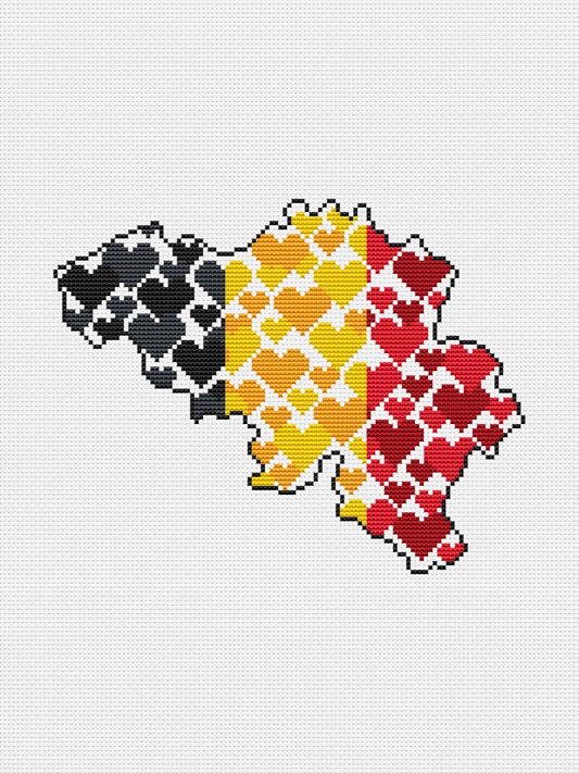 Belgium - free cross stitch pattern
