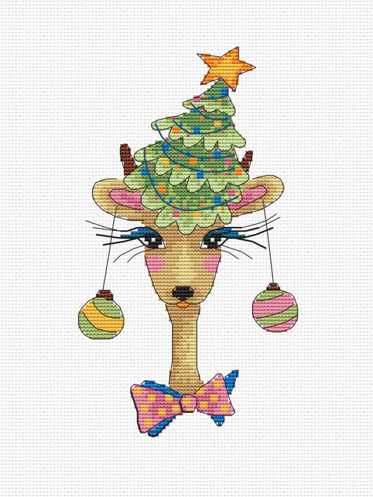 Christmas Deer cross stitch pattern