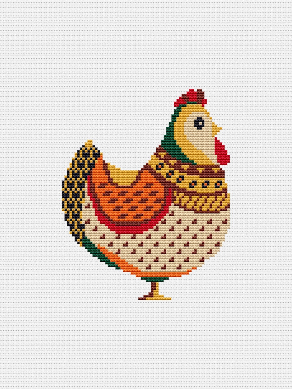 chicken cross stitch pattern