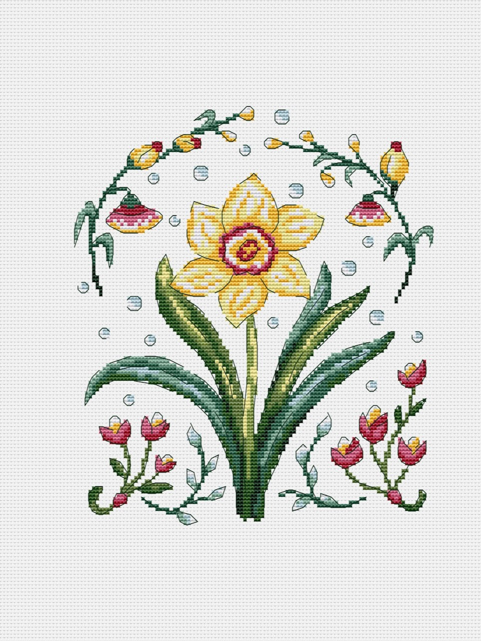 Daffodil - cross stitch pattern