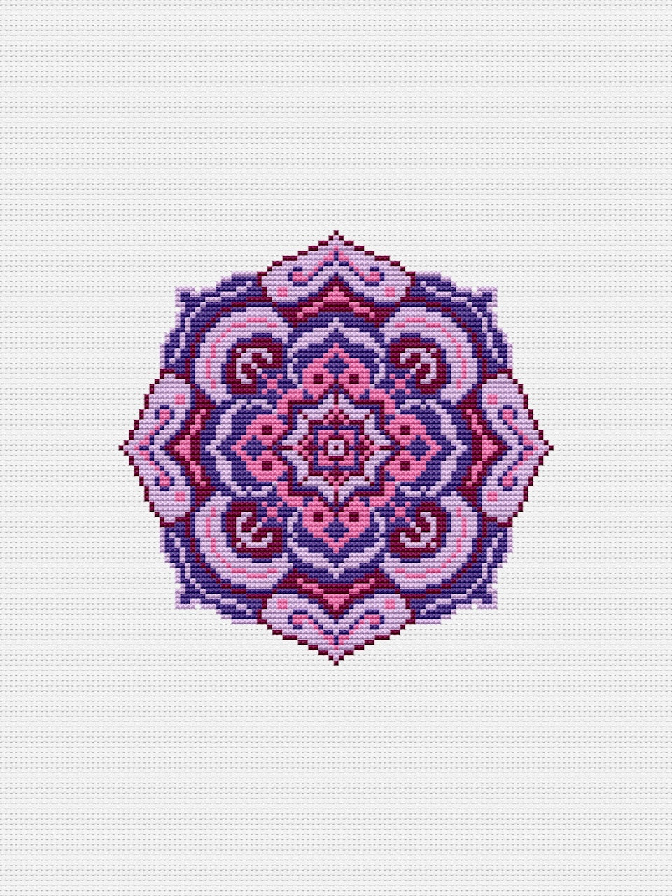 mandala cross stitch pattern