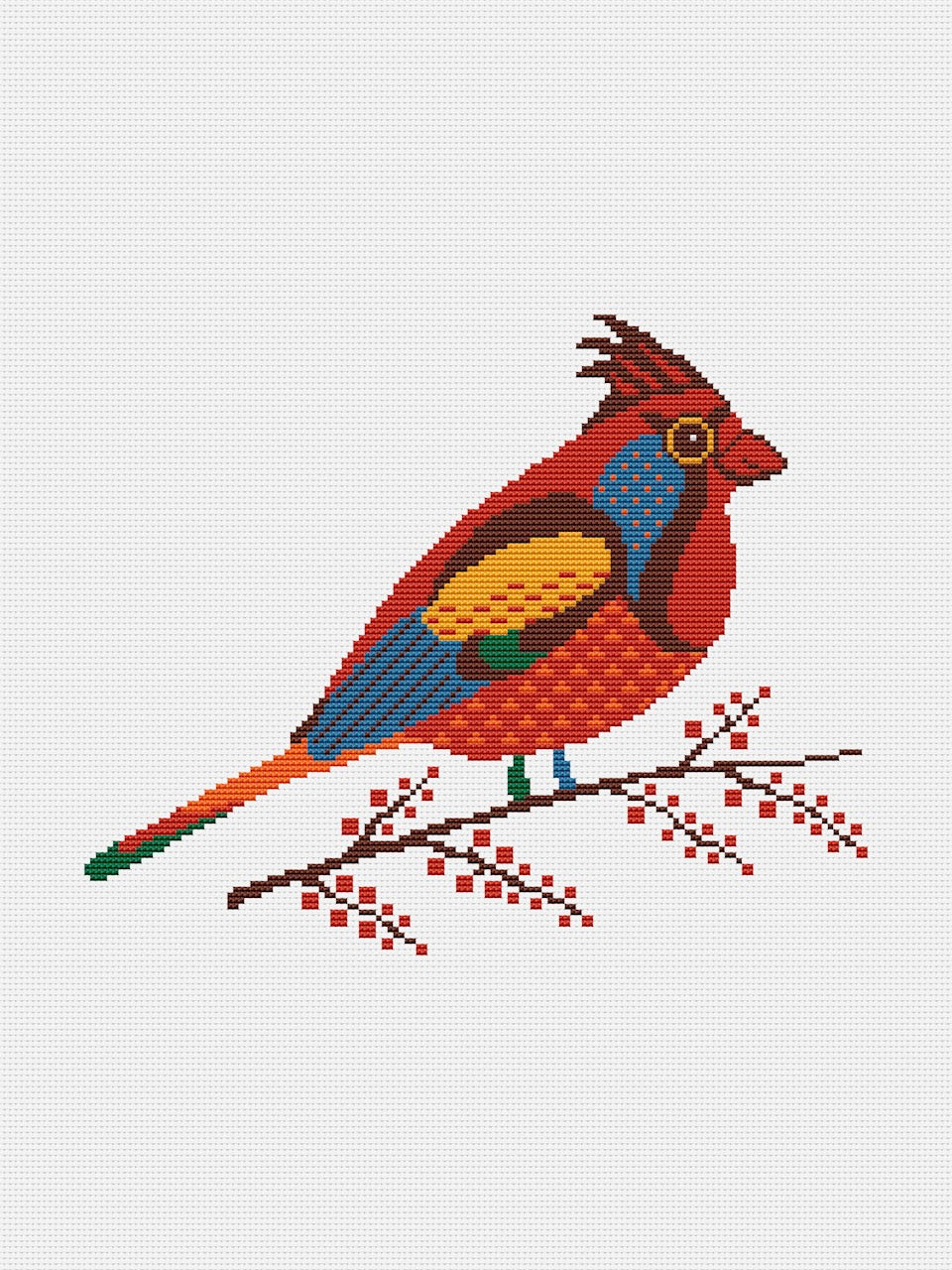 Cardinal Cross Stitch Pattern Kate Stitch Land cardinal-cross-stitch-pattern-kate-stitch-land