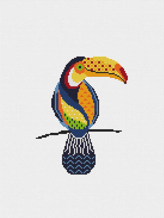 Toucan cross stitch pattern