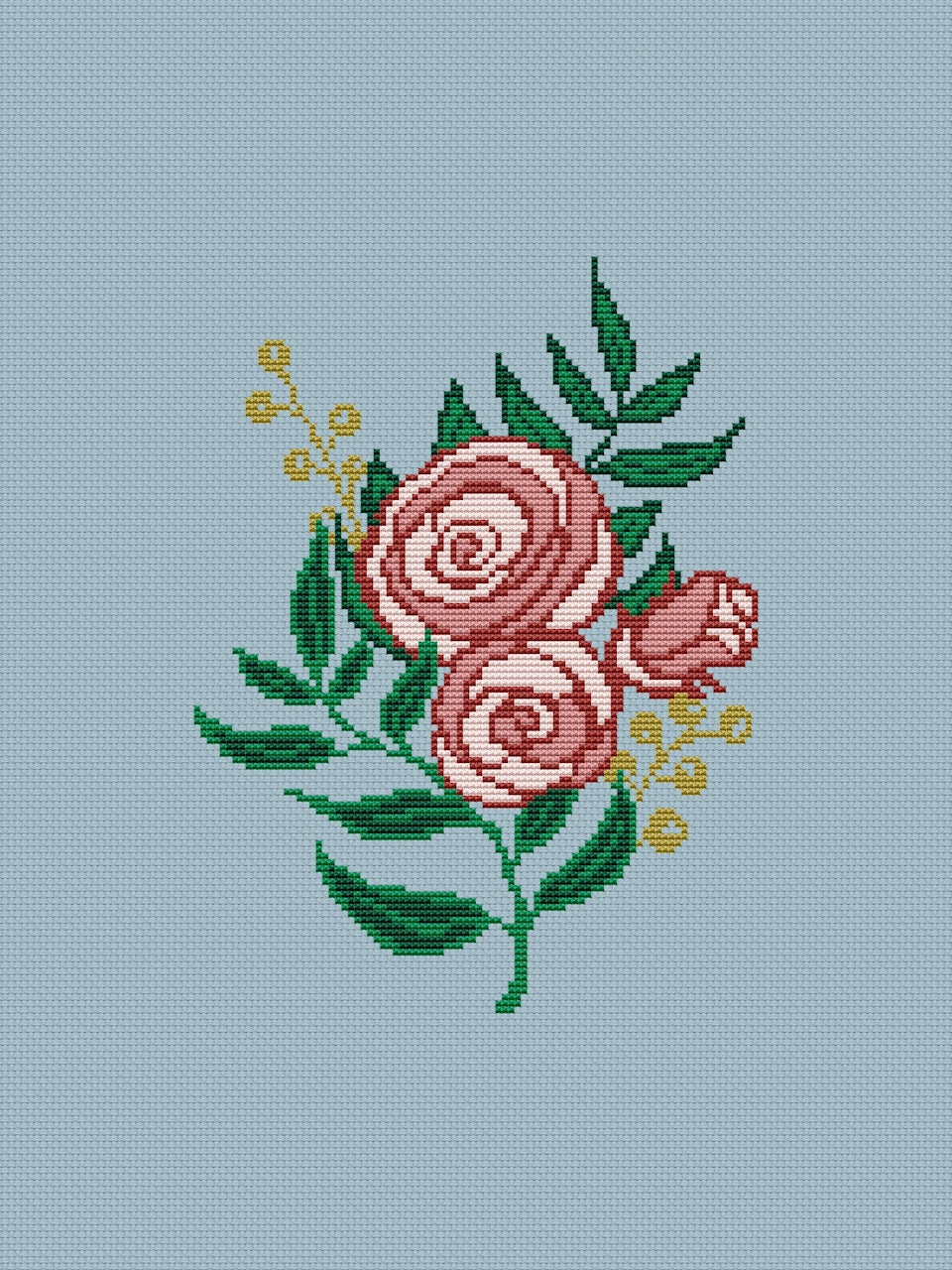 Garden roses 2 - cross stitch pattern – Kate Stitch Land garden-roses-2-cross-stitch-pattern-kate-stitch-land