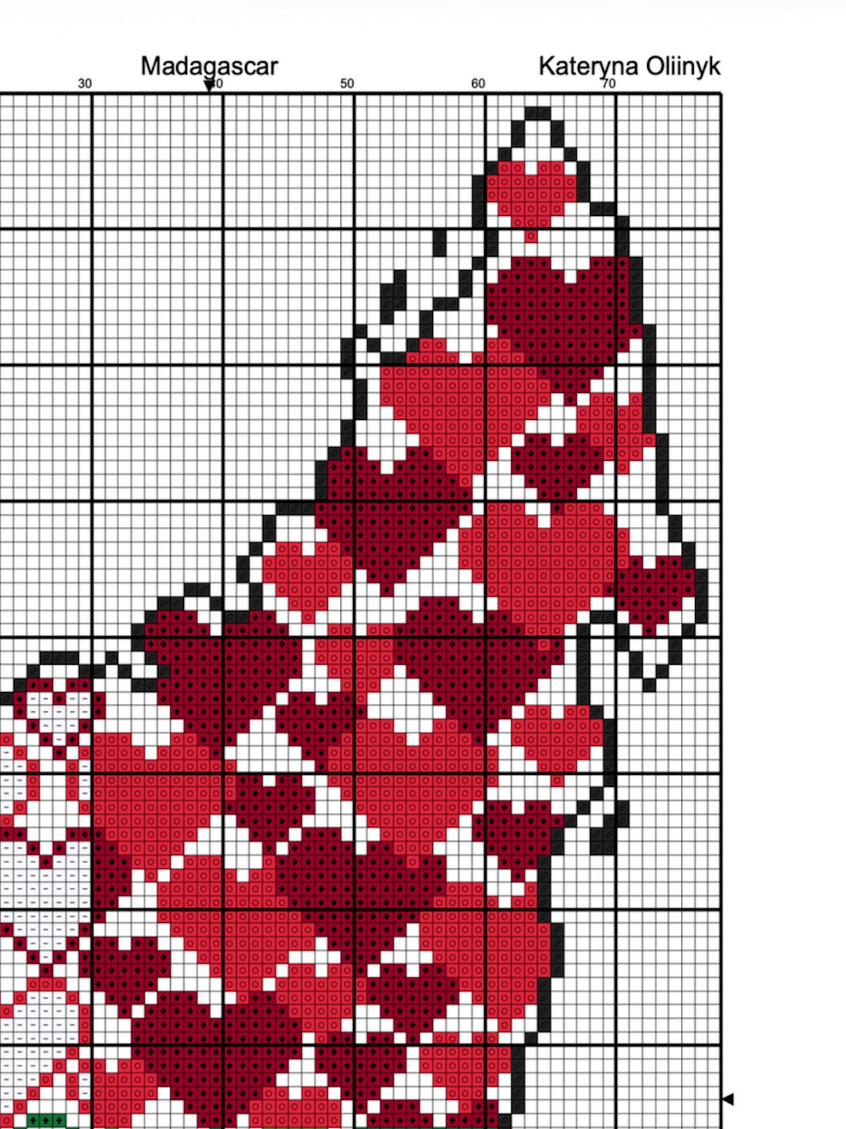 Madagascar - cross stitch pattern