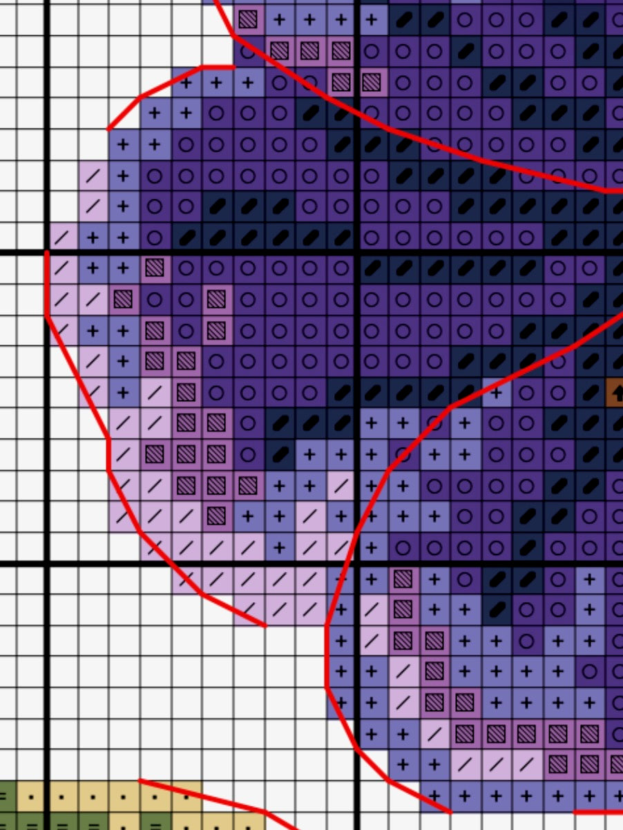Violet - cross stitch pattern