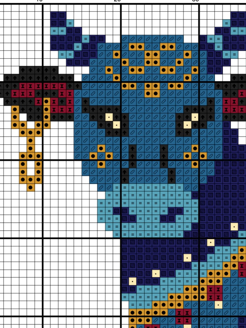 Cow - cross stitch pattern