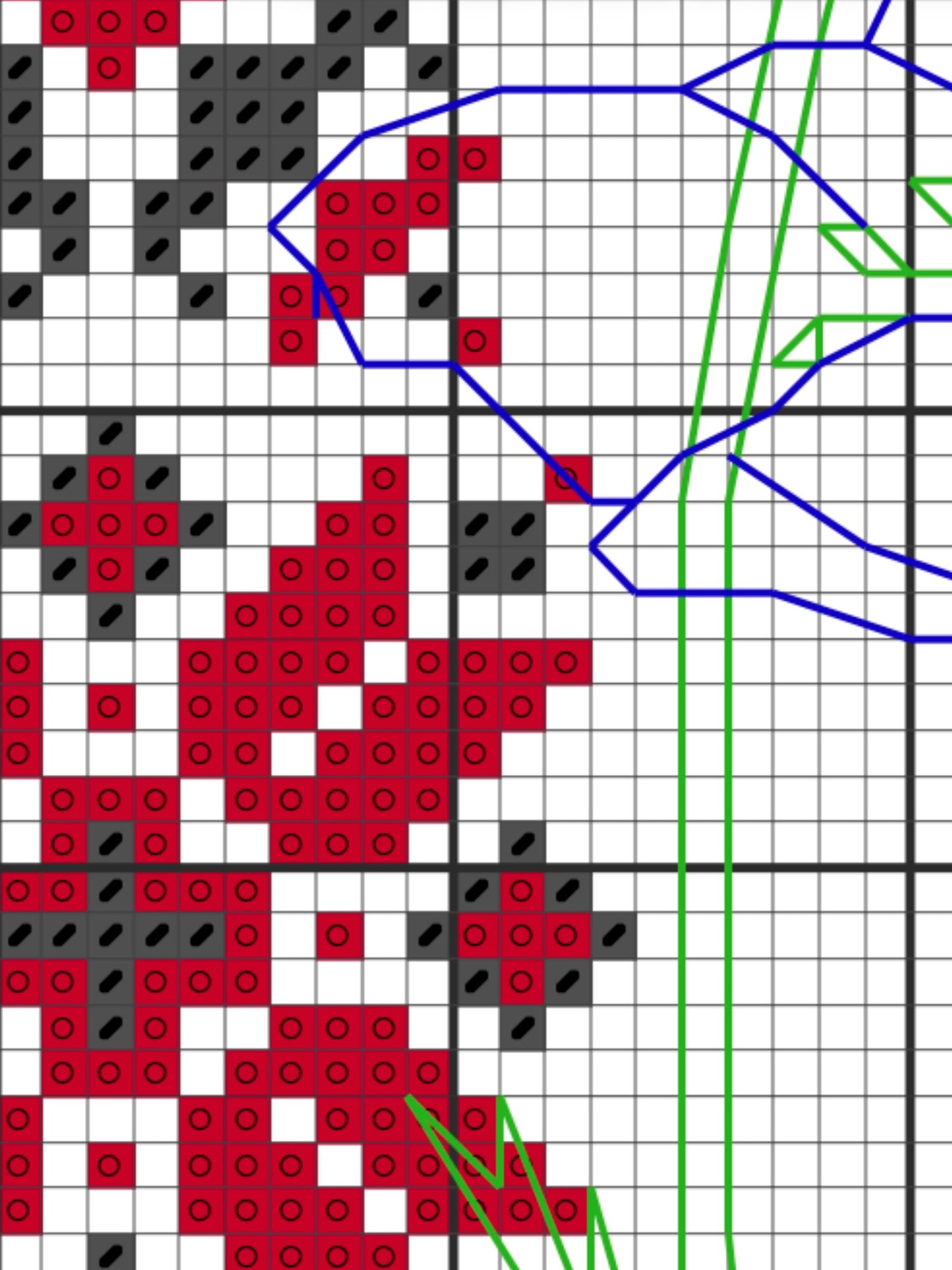 Poppies cross stitch pattern