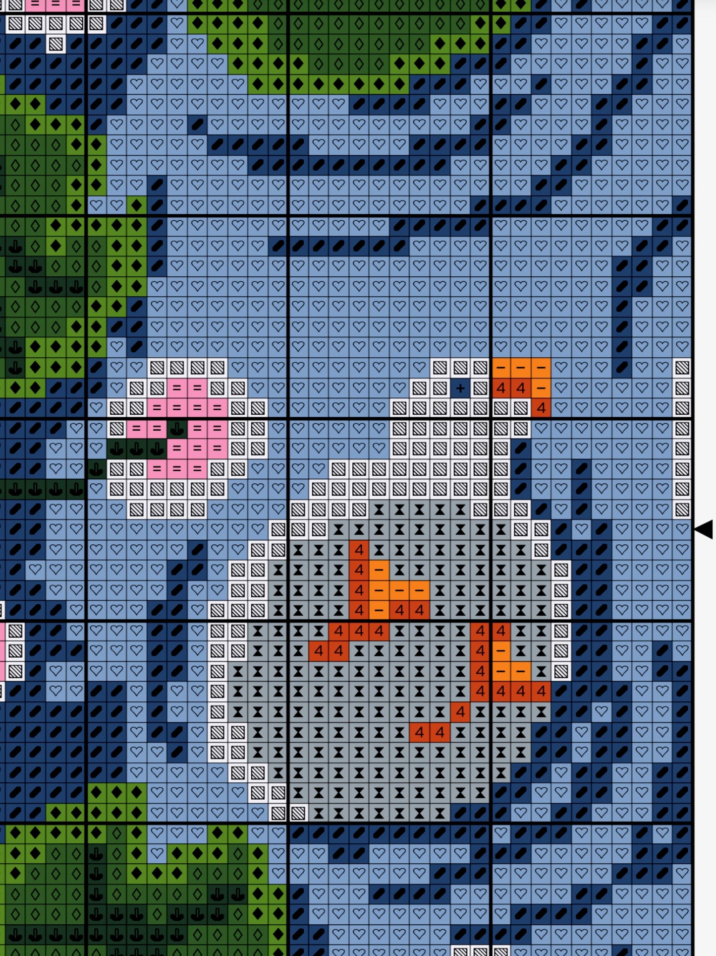 Small lake - cross stitch pattern PDF
