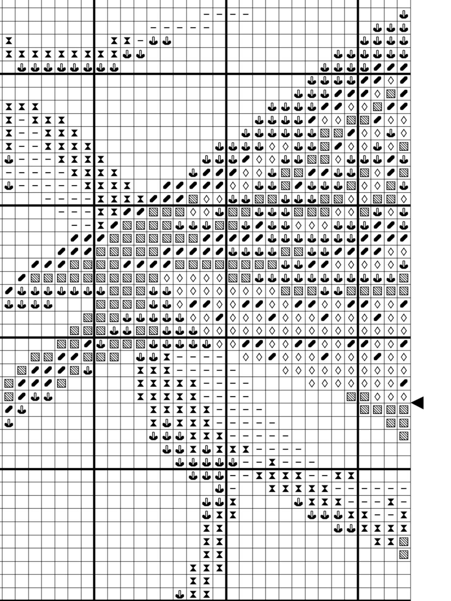 White Wagtail Cross Stitch Pattern
