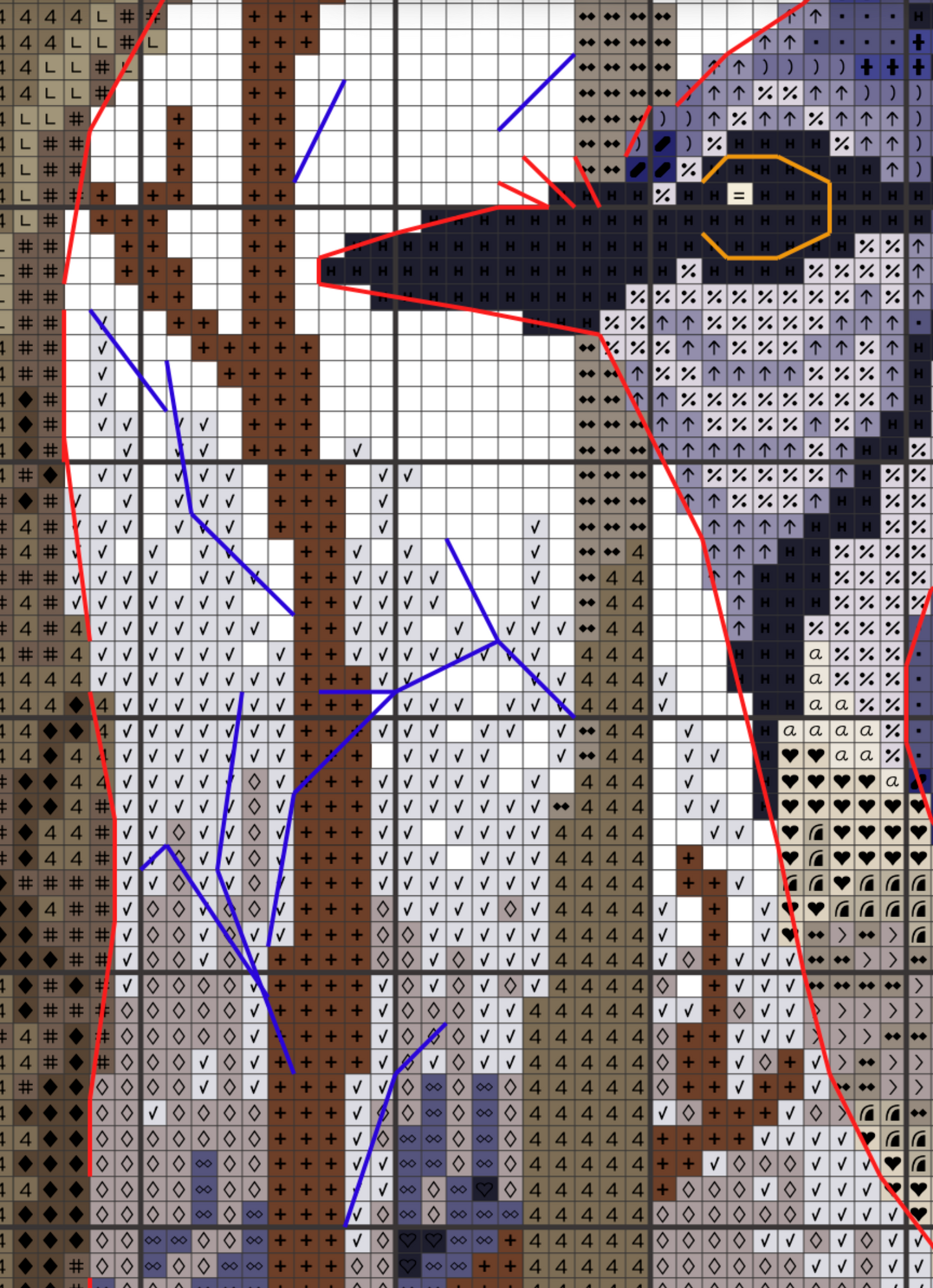 Blue Jay - free cross stitch pattern