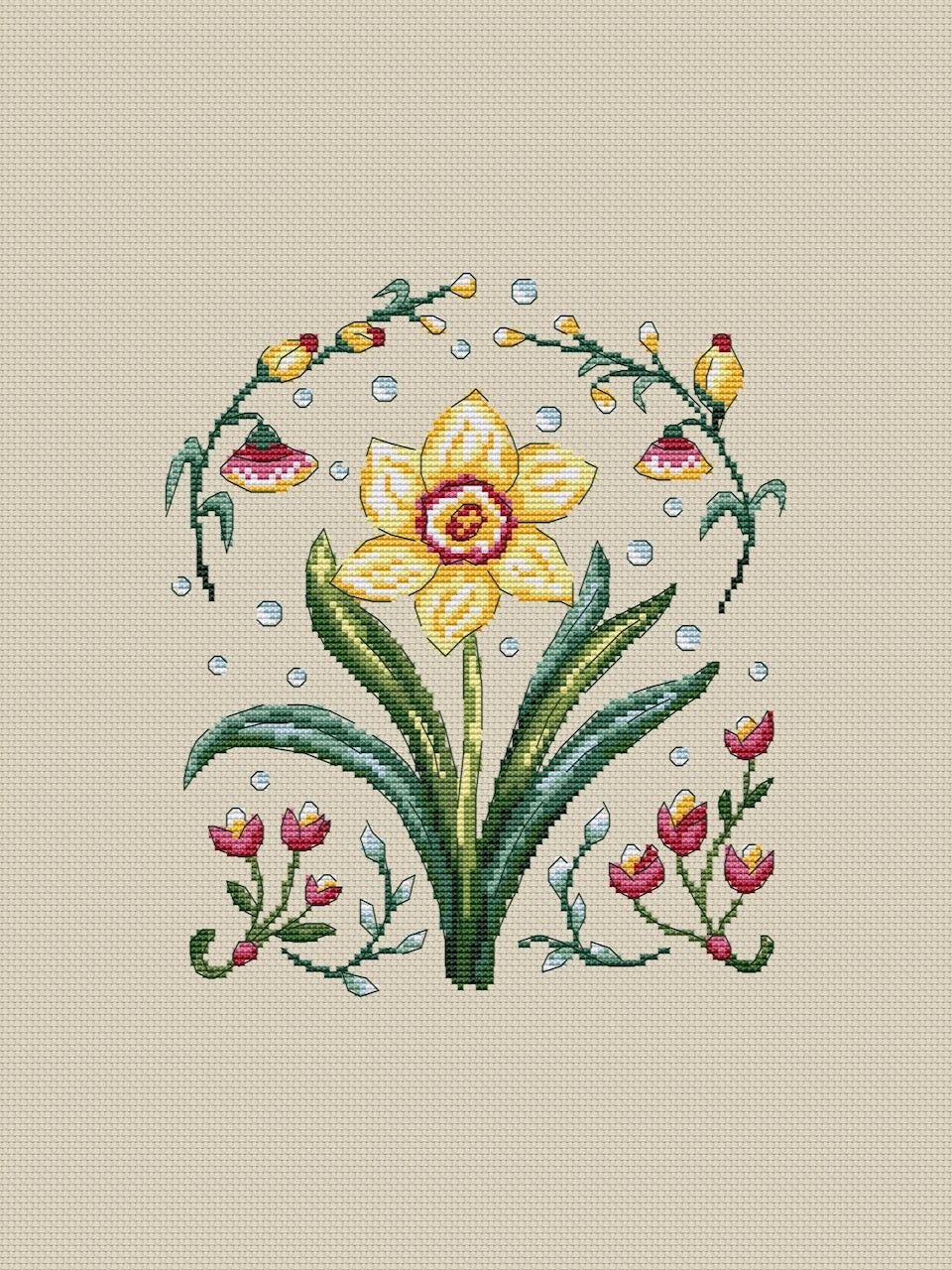 Daffodil - cross stitch pattern