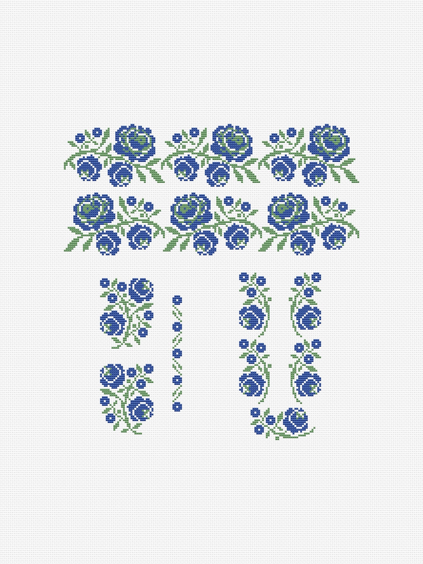 Embroidery for clothing - cross stitch pattern