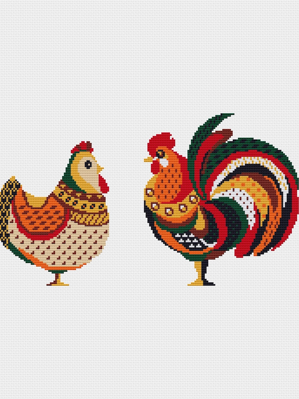 chicken bird cross stitch
