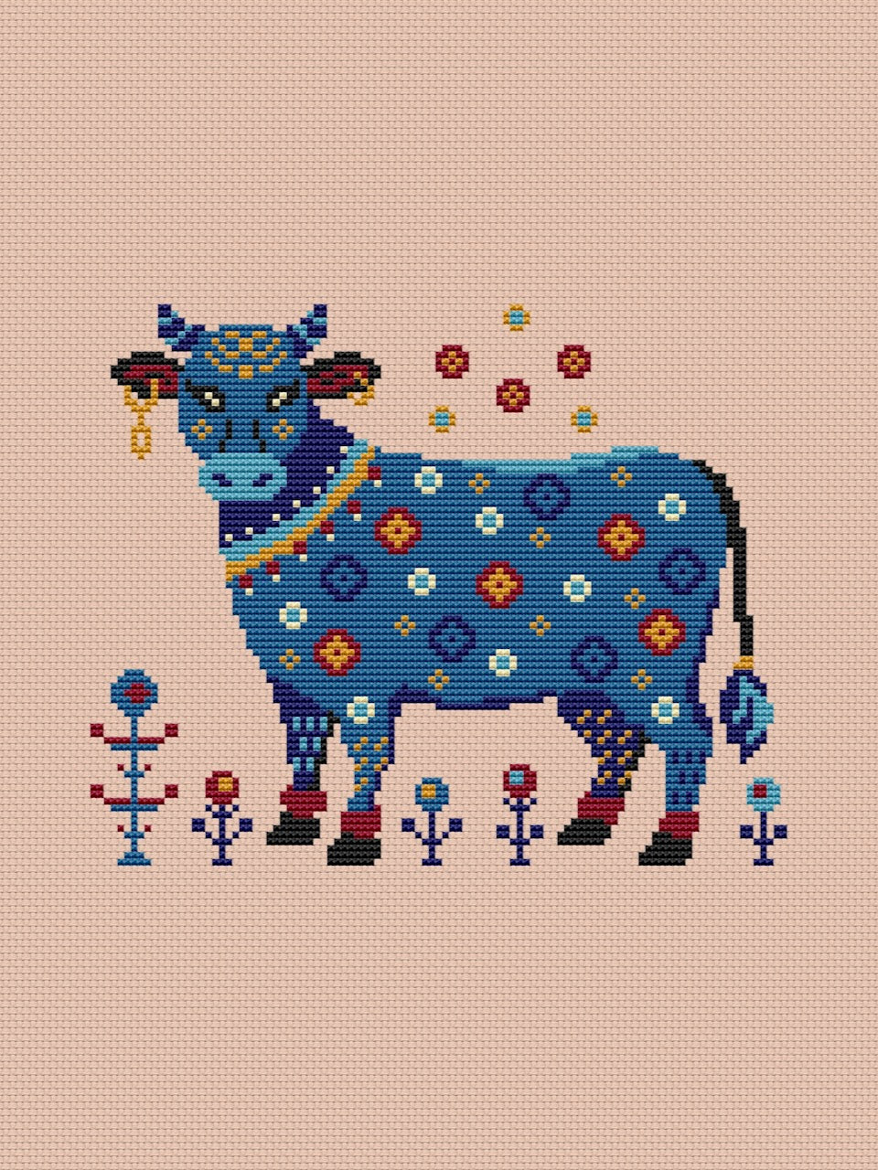 Cow - cross stitch pattern