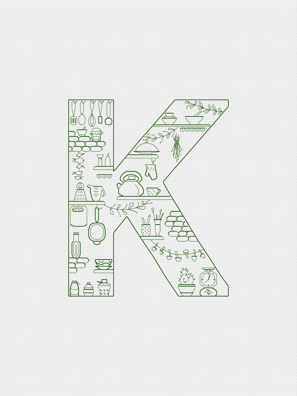 letter K embroidery pattern-3