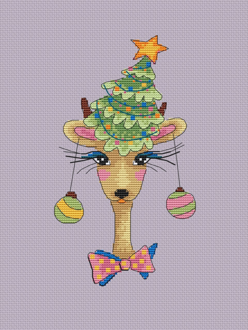 Christmas Deer Embroidery pattern