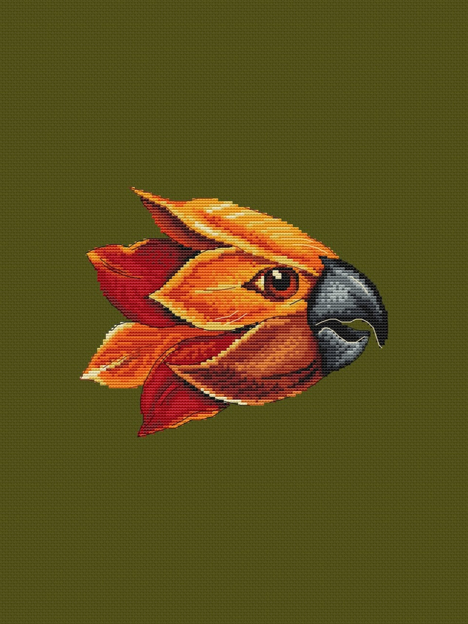 fantastic bird cross stitch pattern