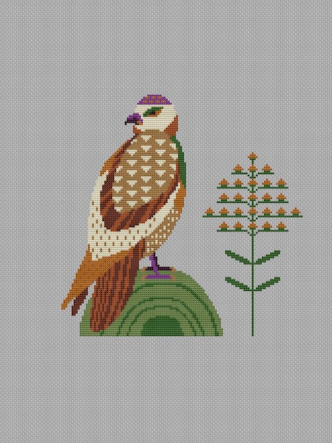 Falcon cross stitch pattern-2