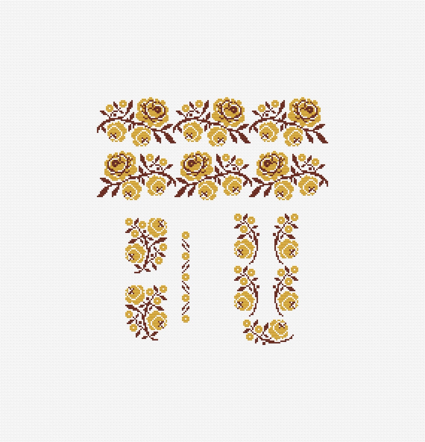 Embroidery for clothing - cross stitch pattern