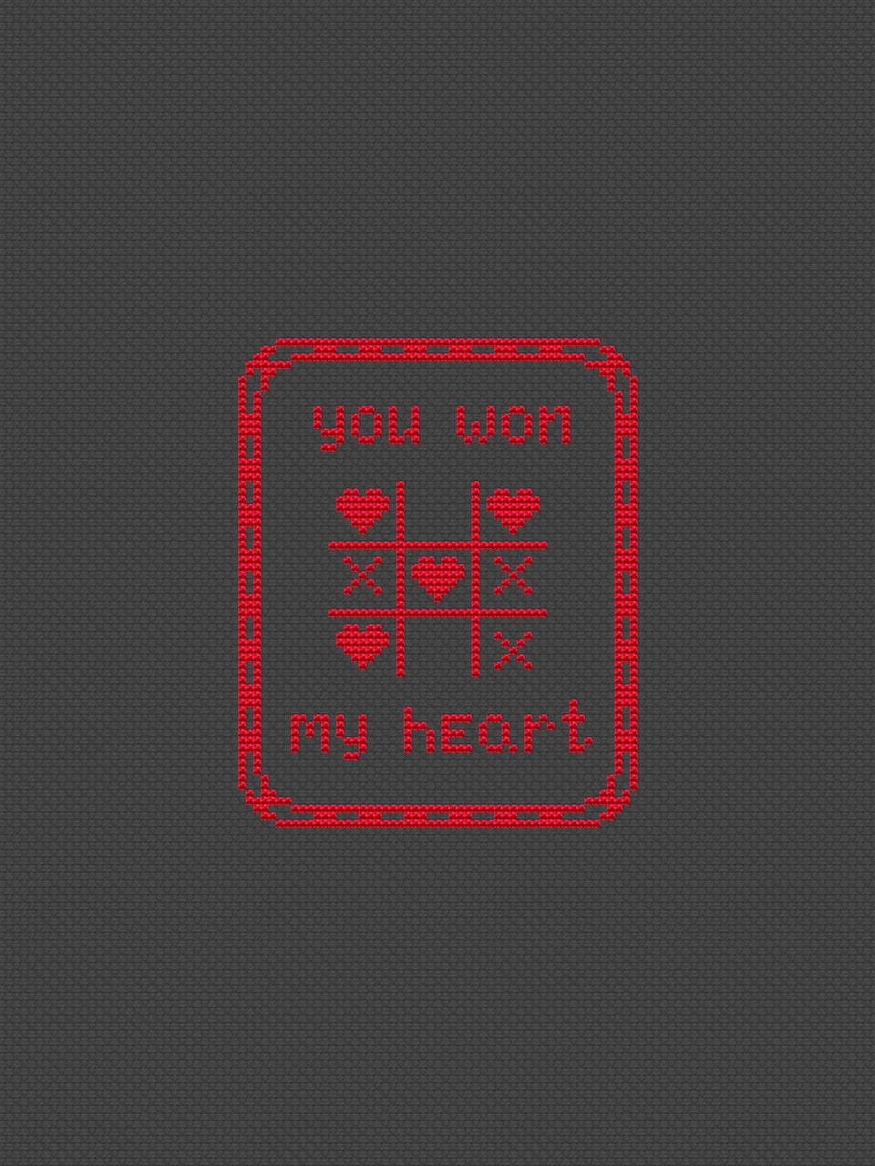 red heart cross stitch