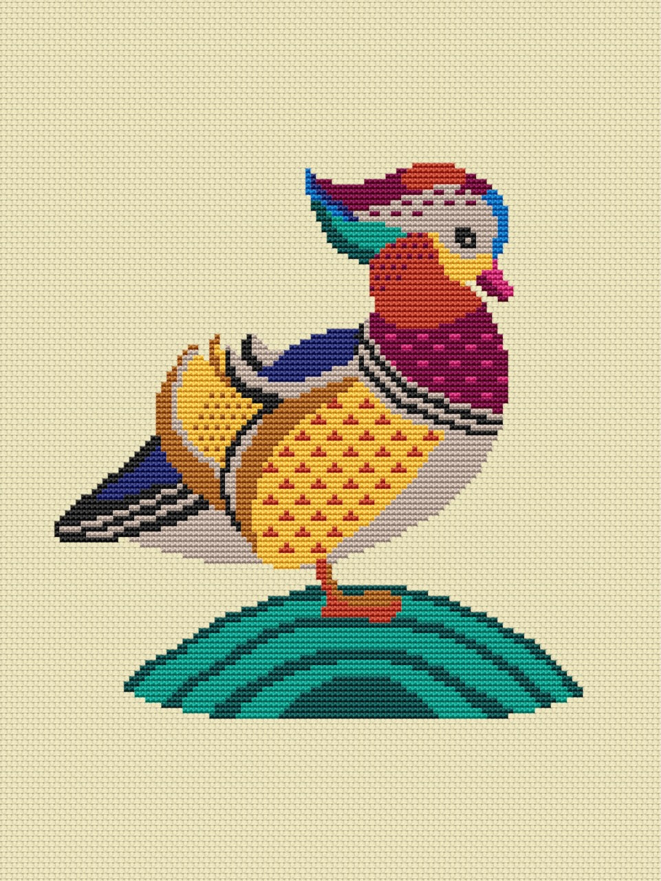bird cross stitch pattern