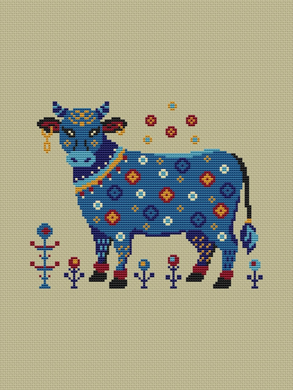Cow - cross stitch pattern