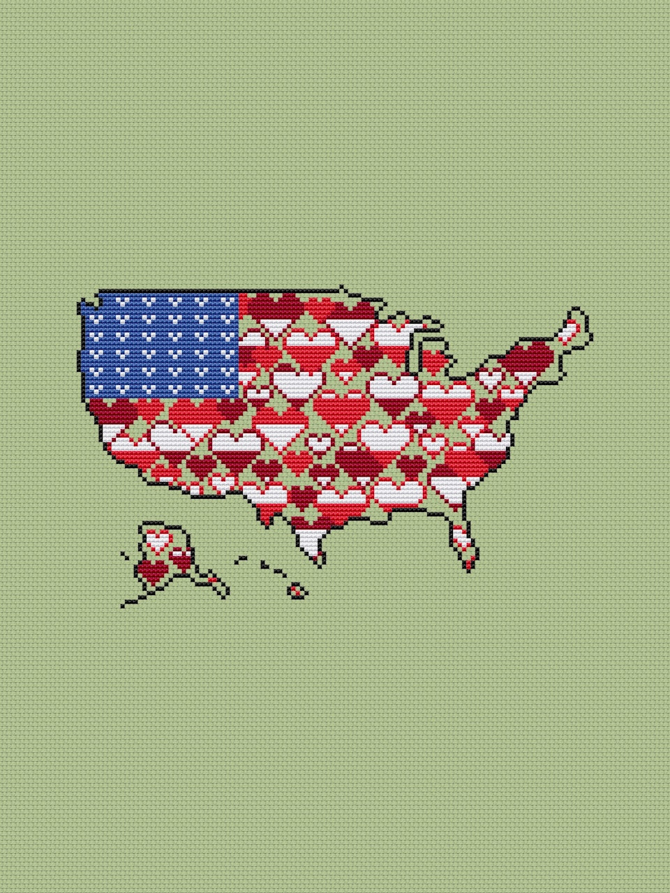 USA - free cross stitch pattern