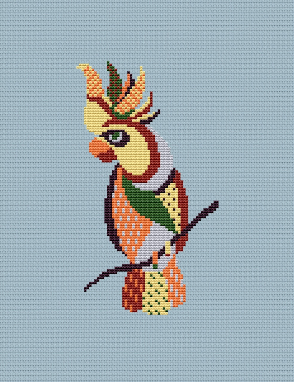 Parrot embroidery