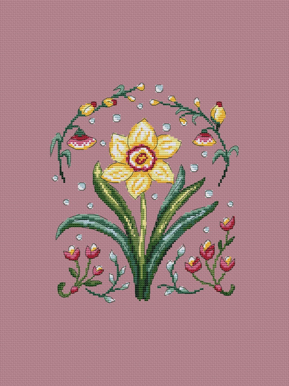Daffodil - cross stitch pattern